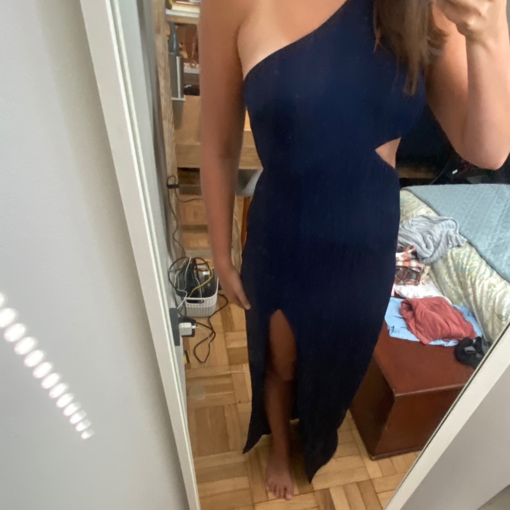STYLESTALKER Kalani Gown one shoulder cutout